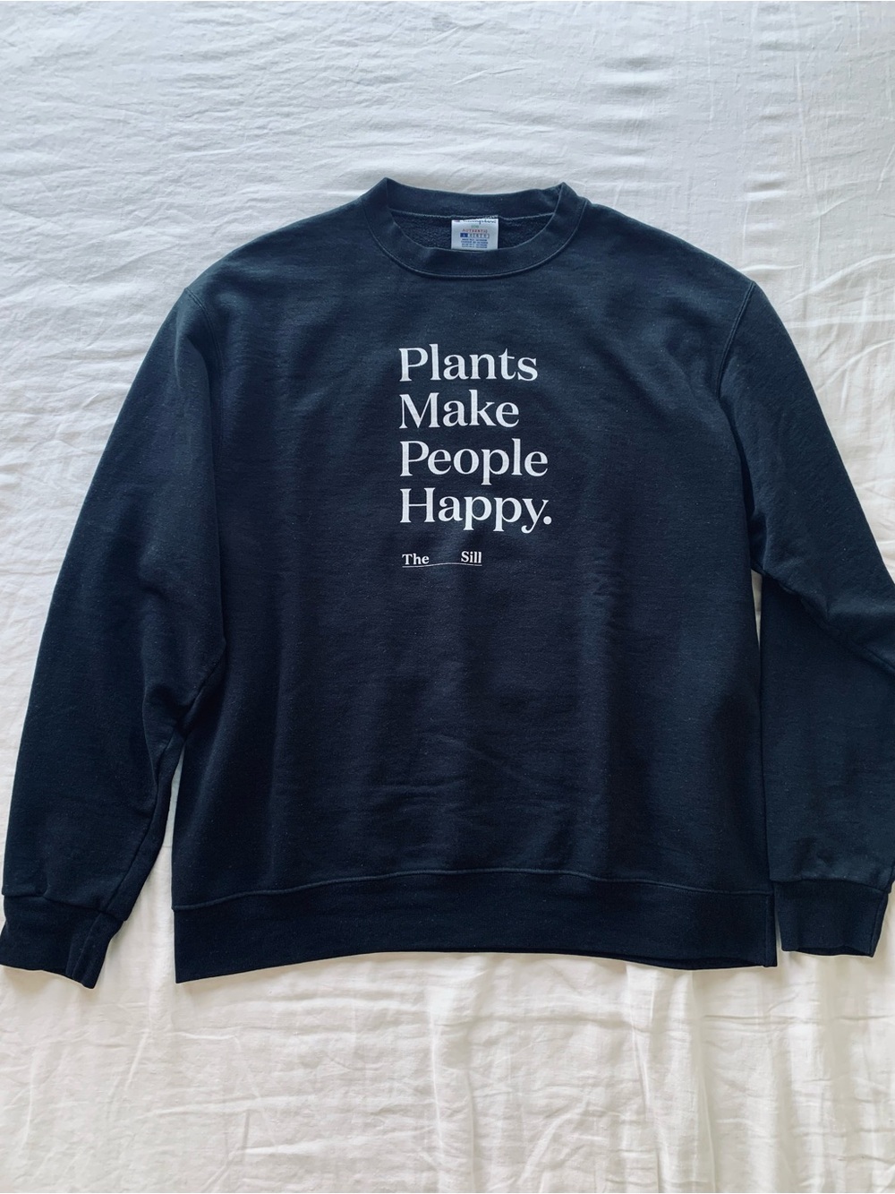 "Plants Make People Happy" Black Crewneck Sweatshirt